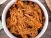 Carne desmechada con maduritos