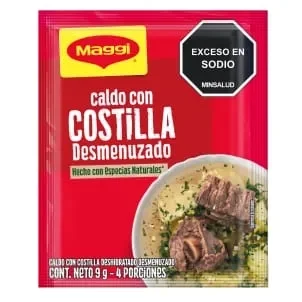 Caldo con costilla Desmenuzado
