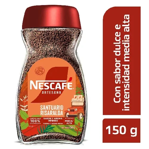 Imagen frontal del producto Café instantáneo NESCAFÉ Artesano Santuario x 150g