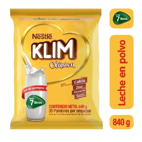 Imagen frontal del producto Leche en polvo KLIM Clásica x 840g