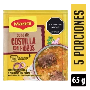Imagen frontal del producto Sopa MAGGI Costilla con Fideos x 65g