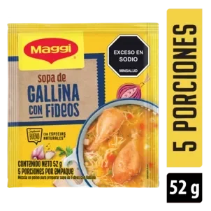 Imagen frontal del producto Sopa MAGGI Gallina con Fideos x 65g