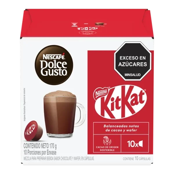 Cápsulas de chocolate NESCAFÉ® DOLCE GUSTO® KITKAT® 170 Gr