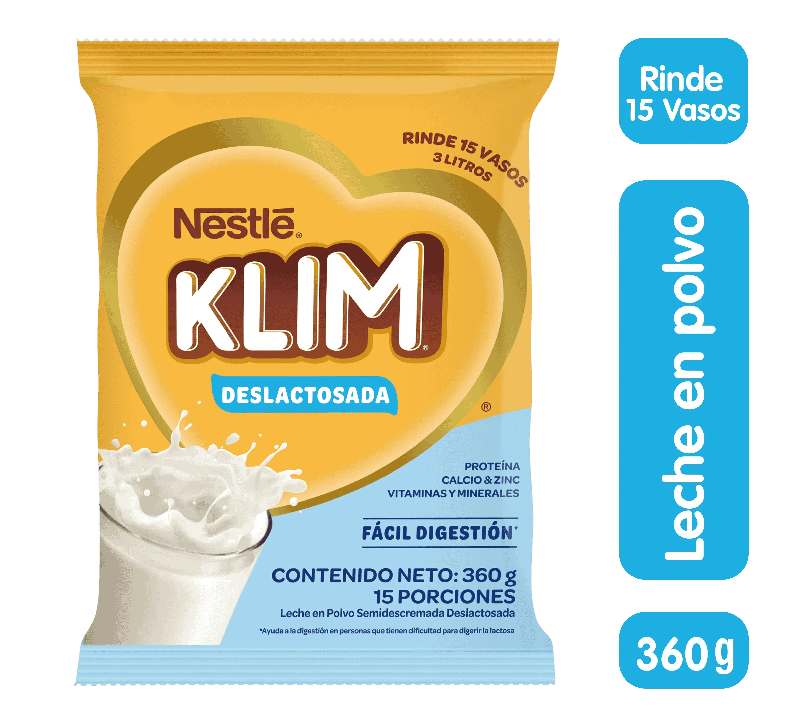 Leche en polvo KLIM Deslactosada x 360g